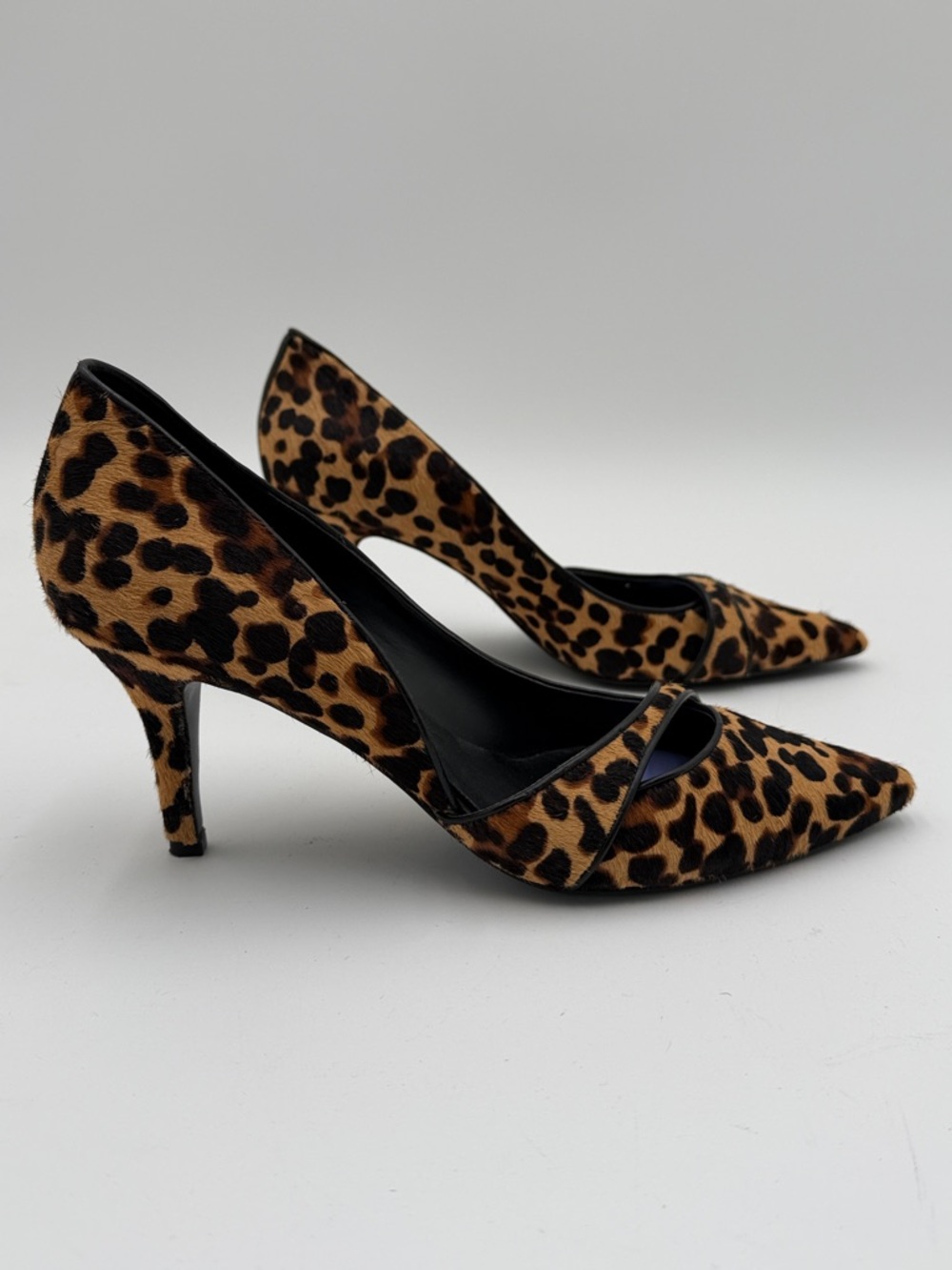 NINE WEST sz9 Calf Hair On Leopard Print Pump Heels - Picture 8 of 14